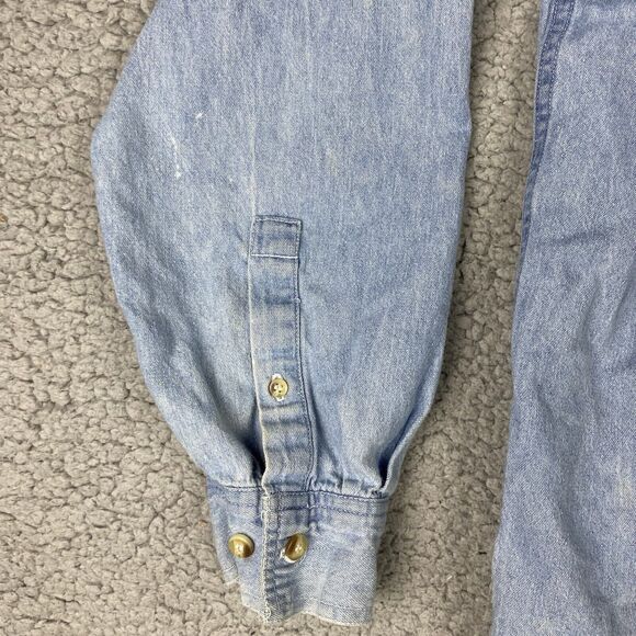 VTG Marlboro Country Store Denim Shirt 90’s Button Up Down Front Mens L *READ - Picture 3 of 16